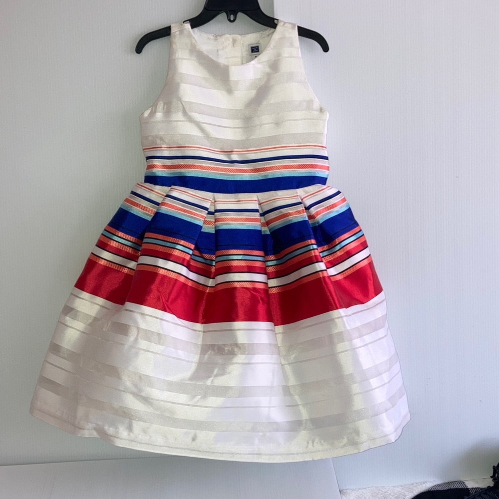 Janie & Jack Striped Dress Holiday Party Special Occasion Size 5